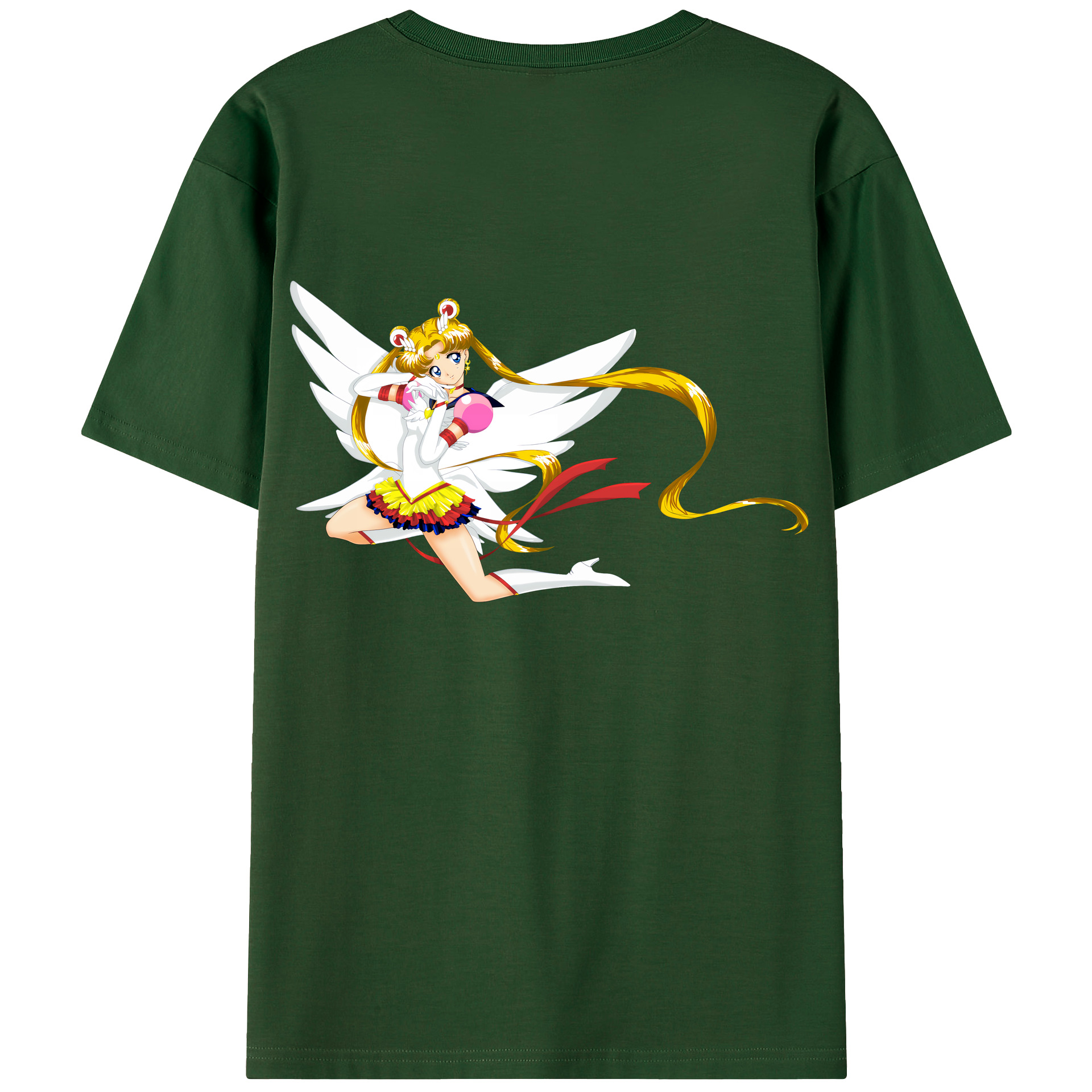 （画像用） 美少女戦士セーラームーン 月野 うさぎ つきの うさぎ Sailor Moon Tsukino Usagi 綿100％半袖Tシャツ（背面プリント）